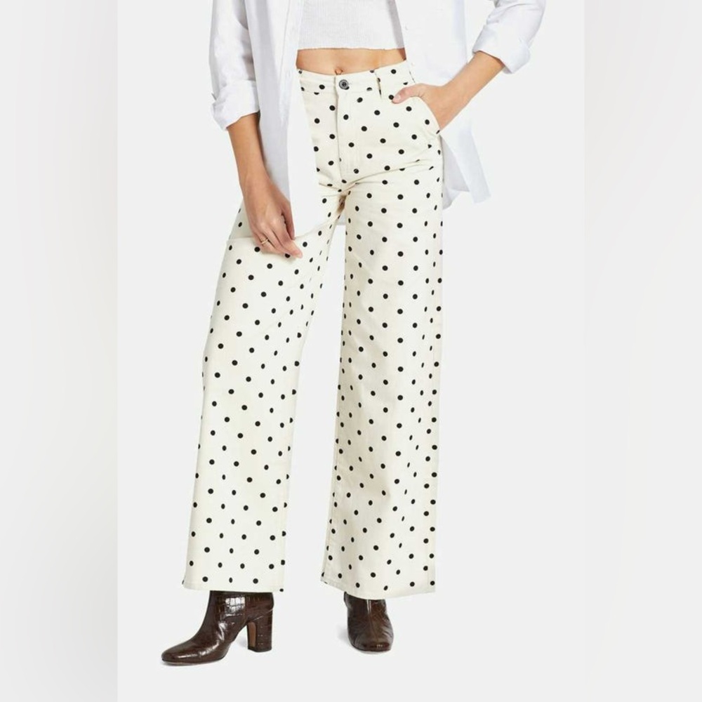 Brixton Polka Dot Wide-Leg Pants